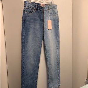 Revice denim two toned jeans, full zip